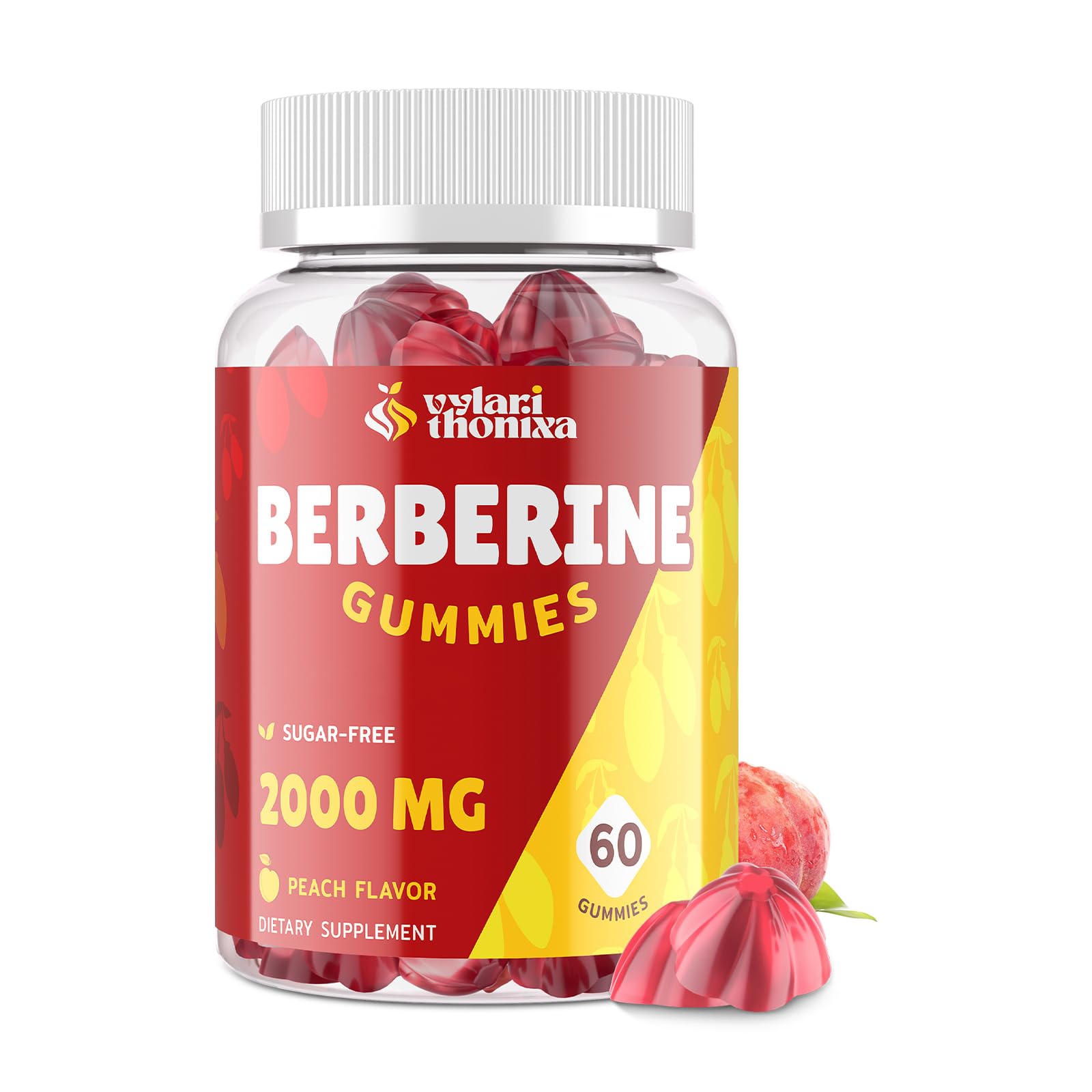 Vylarithonixa Berberine HCL Gummies front view with packaging