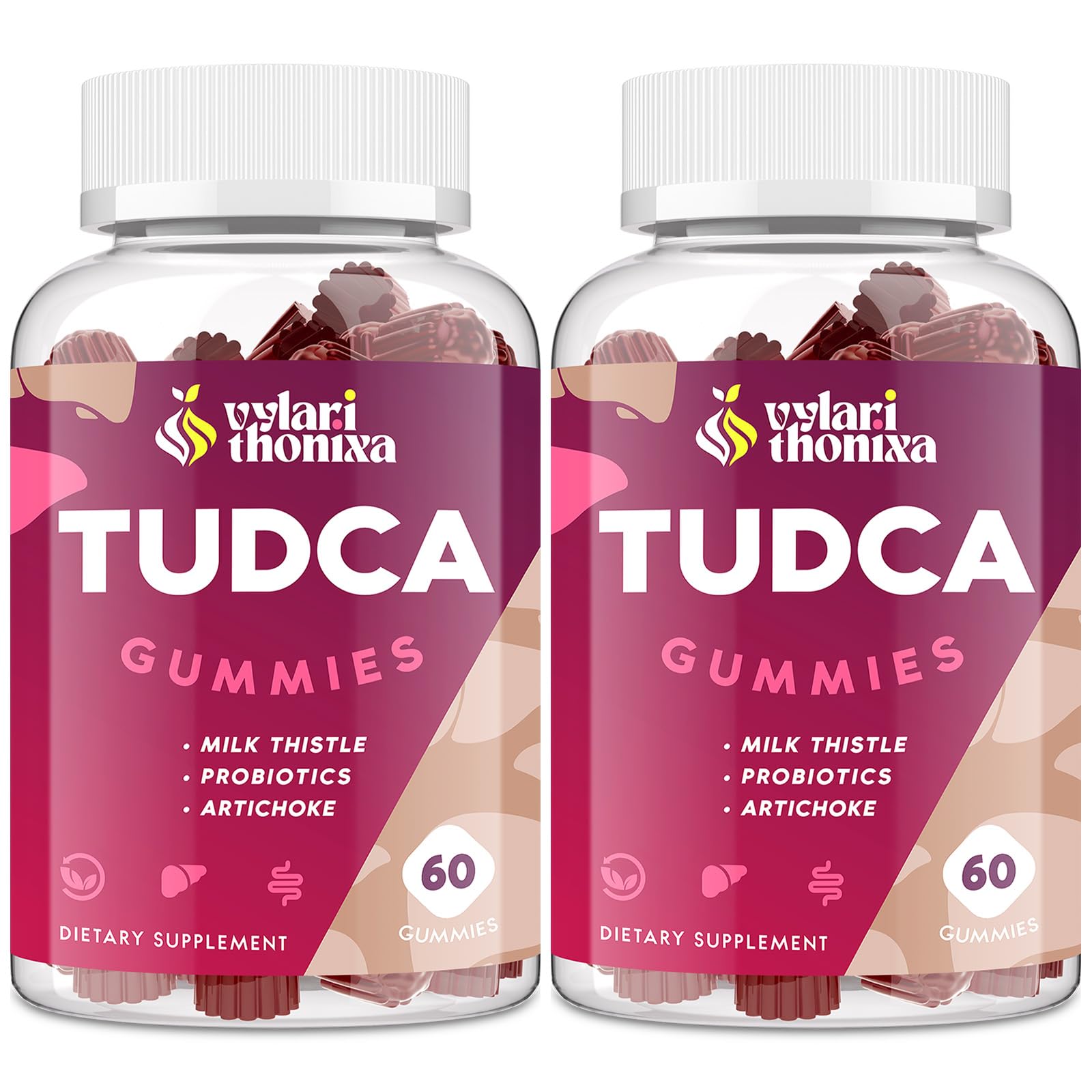 Vylarithonixa TUDCA Gummies front view showing packaging