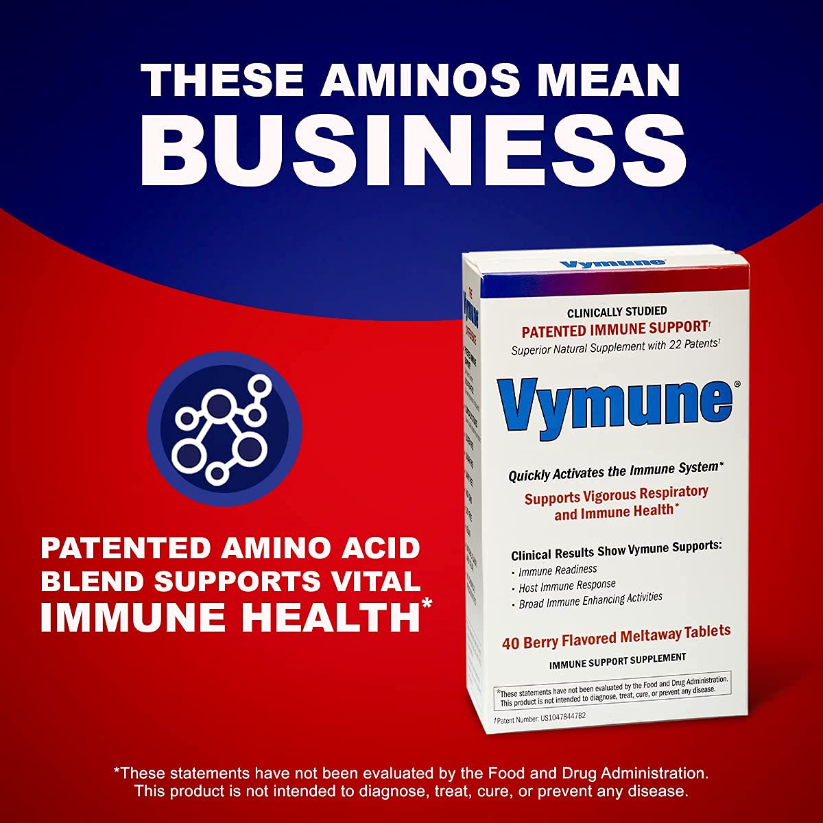 VYMEDIC Vymune tablet close-up showing texture