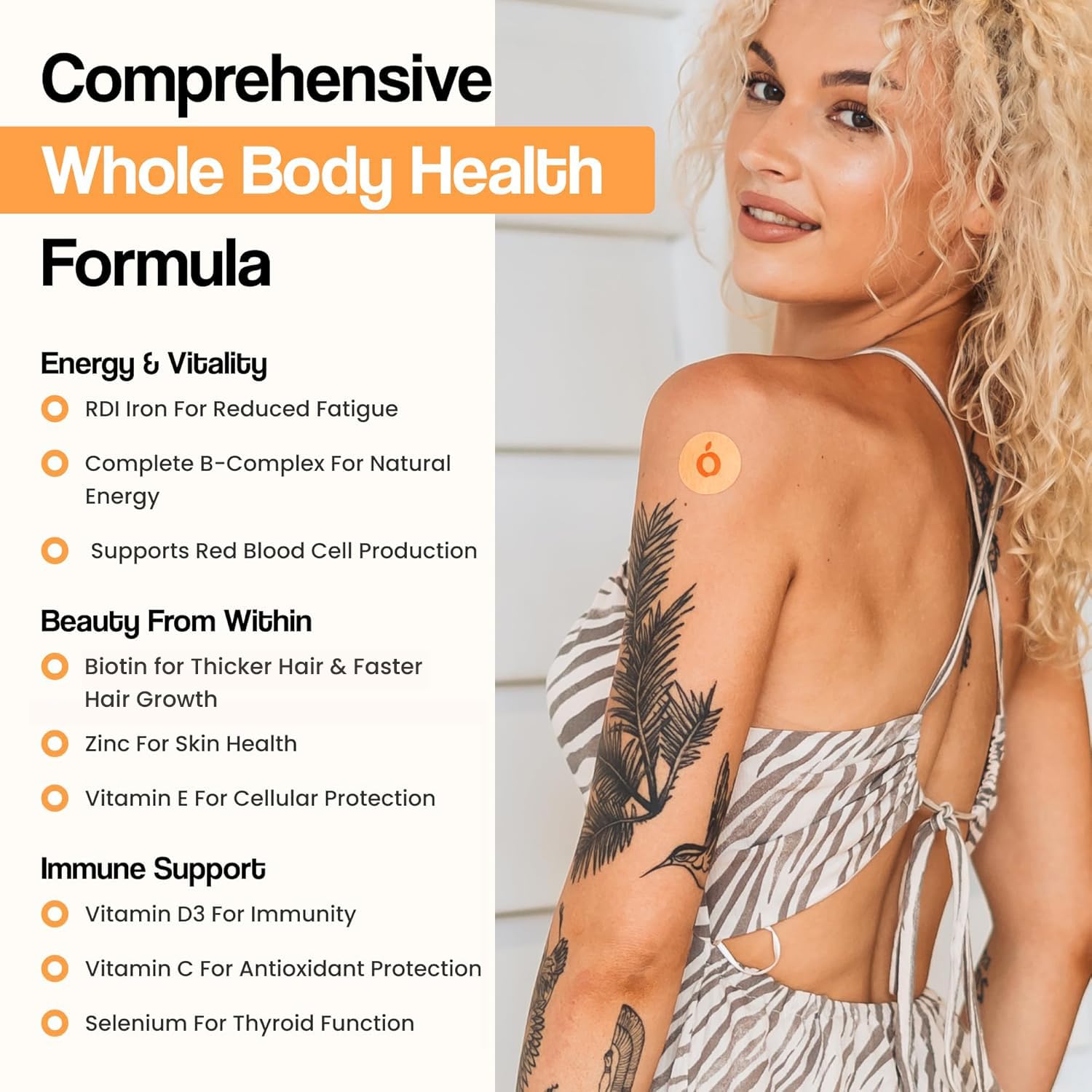 Vytadose Hair Growth Patches with ingredients list