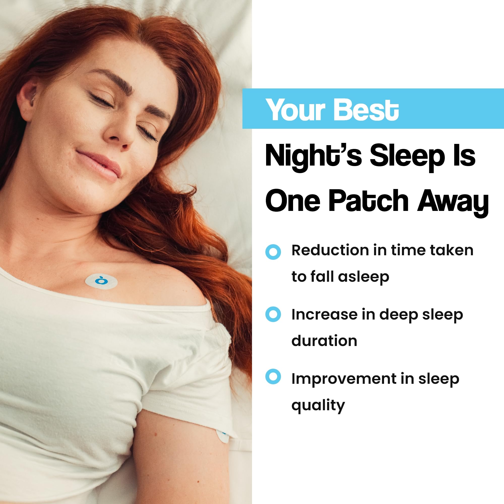 Vytadose Herbal Sleep Patches being applied to skin