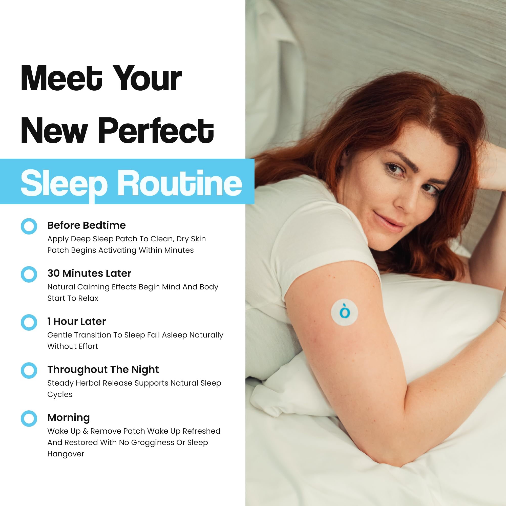 Vytadose Herbal Sleep Patches in a lifestyle setting