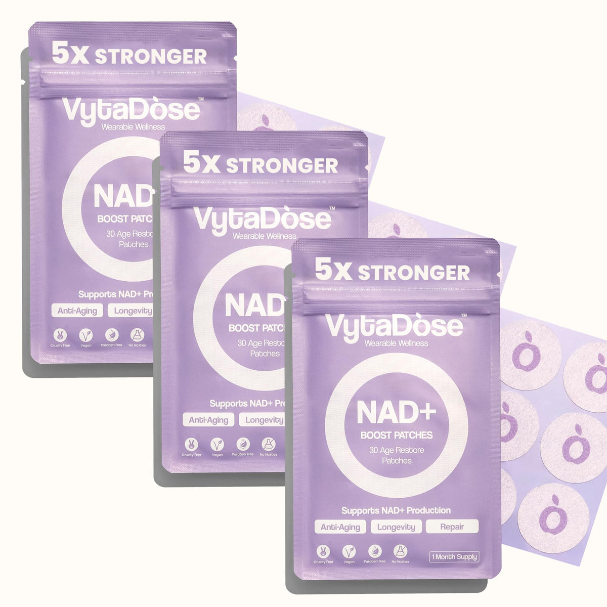 Vytadose NAD+ Wellness Patches 5X Strength Formula front view