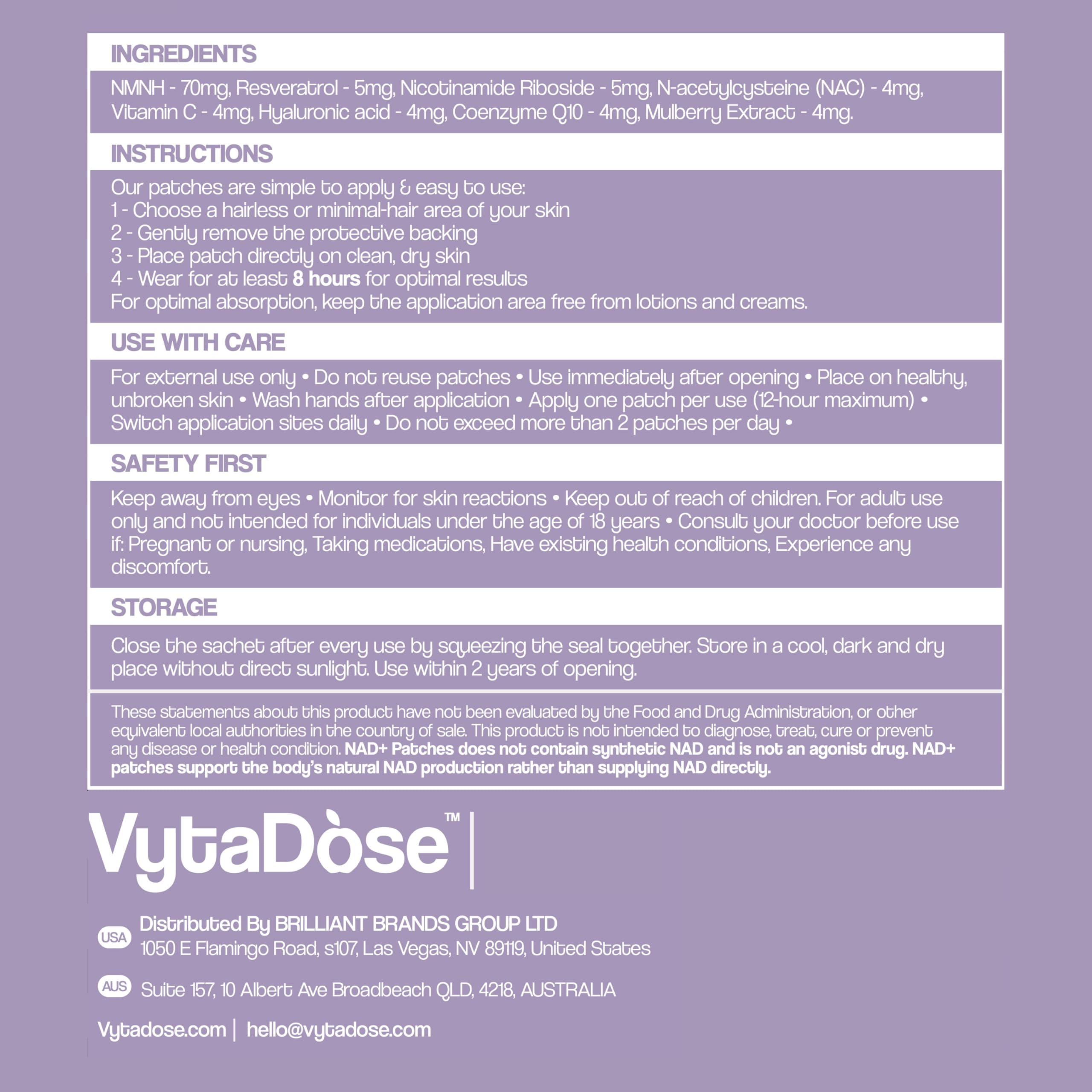 Vytadose NAD+ Wellness Patches lifestyle scene