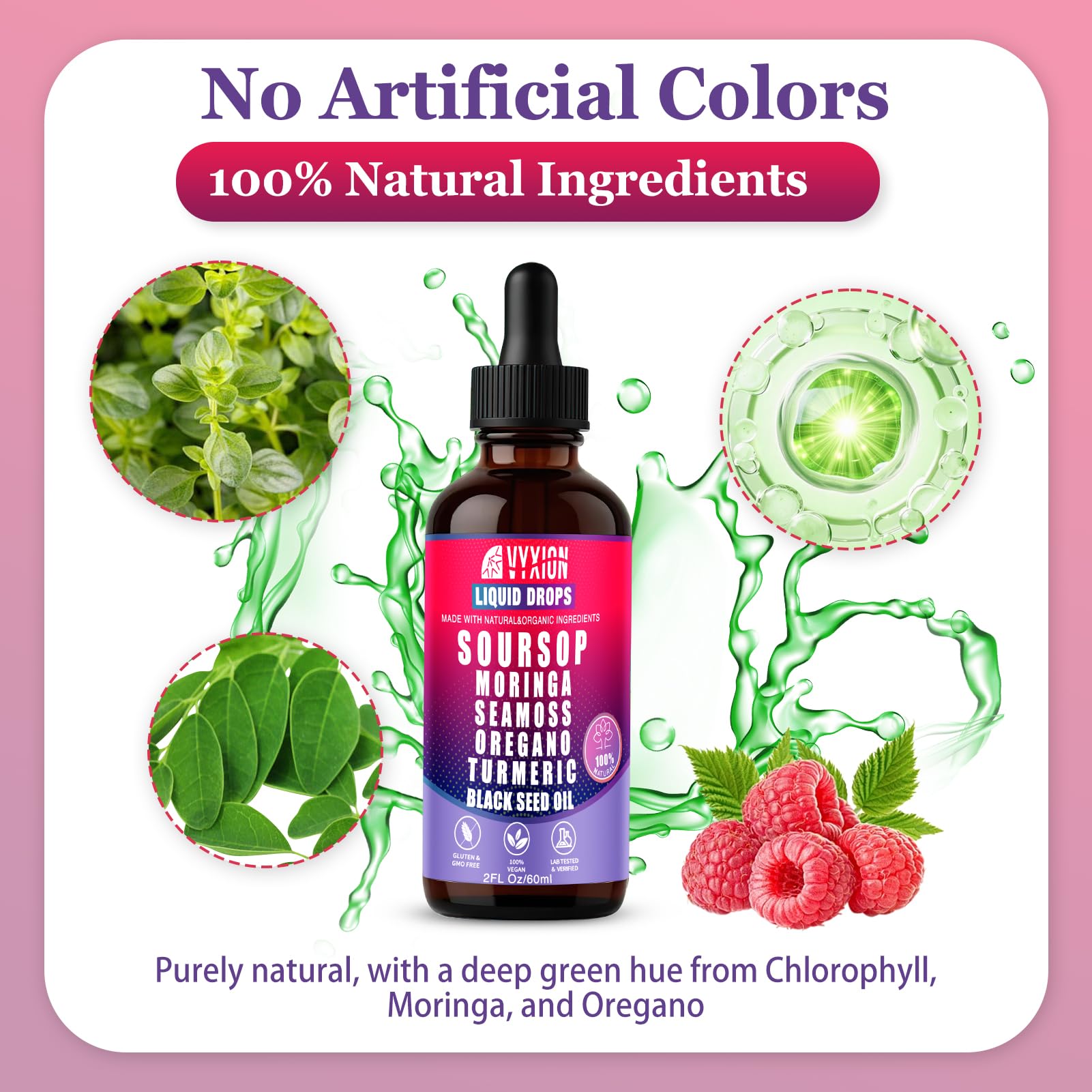 Vyxion Soursop Graviola Liquid Drops 60ml ingredients list