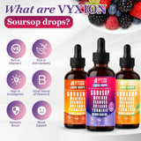 Vyxion Soursop Graviola Liquid Drops 60ml label close-up