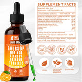Vyxion Soursop Graviola Liquid Drops bottle with natural ingredients