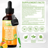 Vyxion Soursop Graviola Liquid Drops on a wooden table