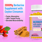 VZOXAINS Berberine Gummies on a wooden table with fresh mango