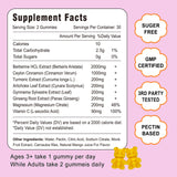 VZOXAINS Berberine Gummies showing the gummies inside the bottle