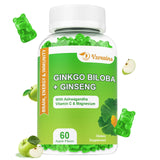 VZOXAINS Ginkgo Biloba Gummies front view with apple flavour