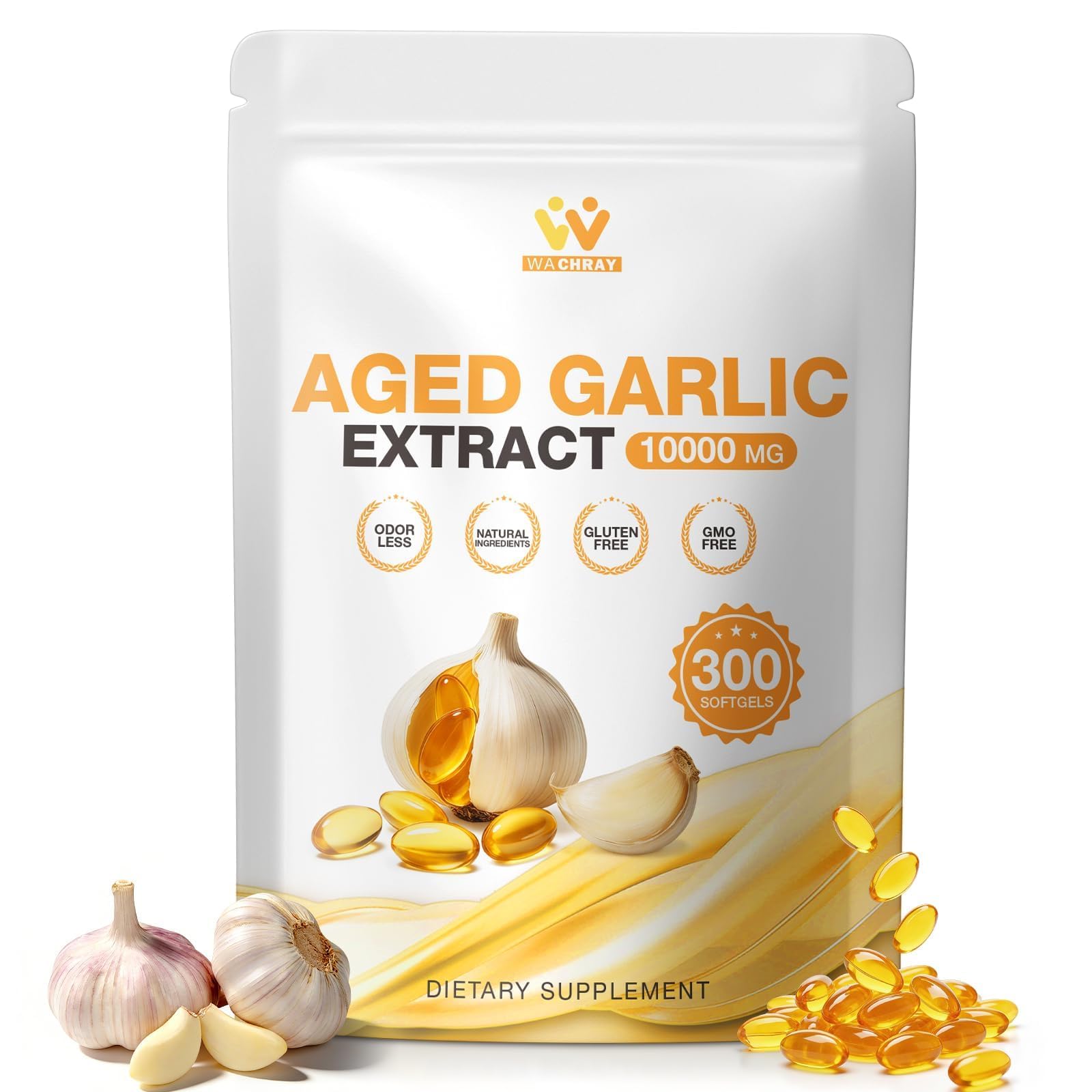 WACHRAY Garlic Softgels bottle front view