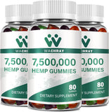 WACHRAY Hemp Gummies 240 Count tropical fruit flavour front view