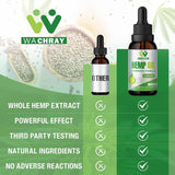 WACHRAY Hemp Oil 136g bottle with hemp leaves