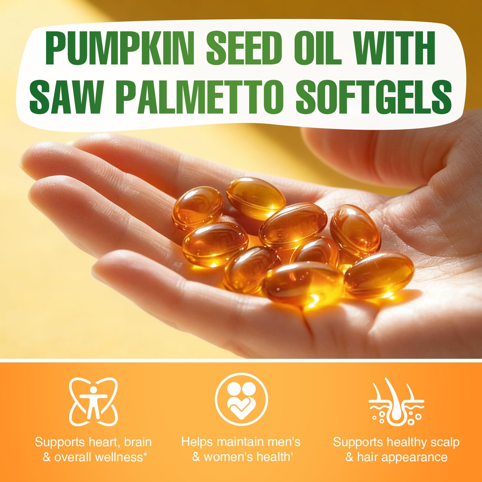 WACHRAY Pumpkin Seed Oil Capsules 3000mg with measuring spoon