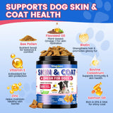 Wagmee Omega-3 Skin & Coat Supplement for Dogs ingredients close-up