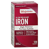 Walgreens Iron Supplement 45mg slow release tablet front view