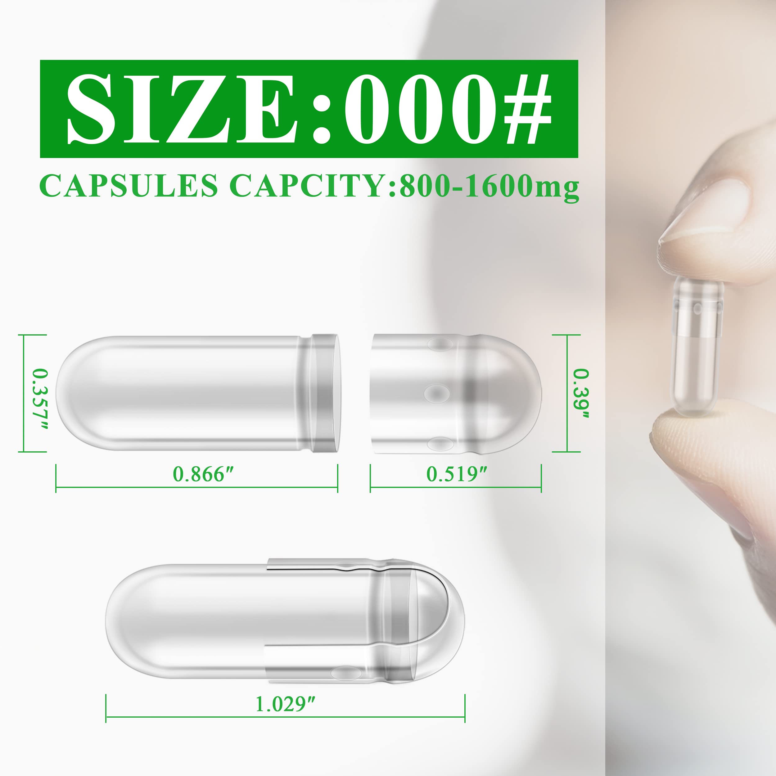 wananfu Size 000 Vegan Capsule filling kit components