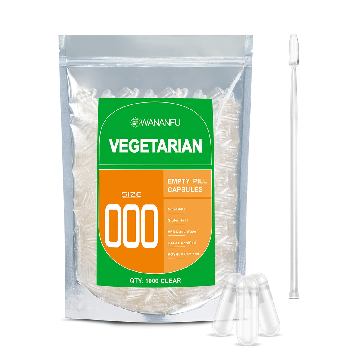 wananfu Size 000 Vegan Capsule Filling Kit front view