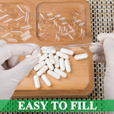 wananfu Size 1 Vegan Empty Capsules filled with powder