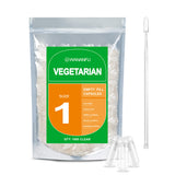 wananfu Size 1 Vegan Empty Capsules front view with packaging