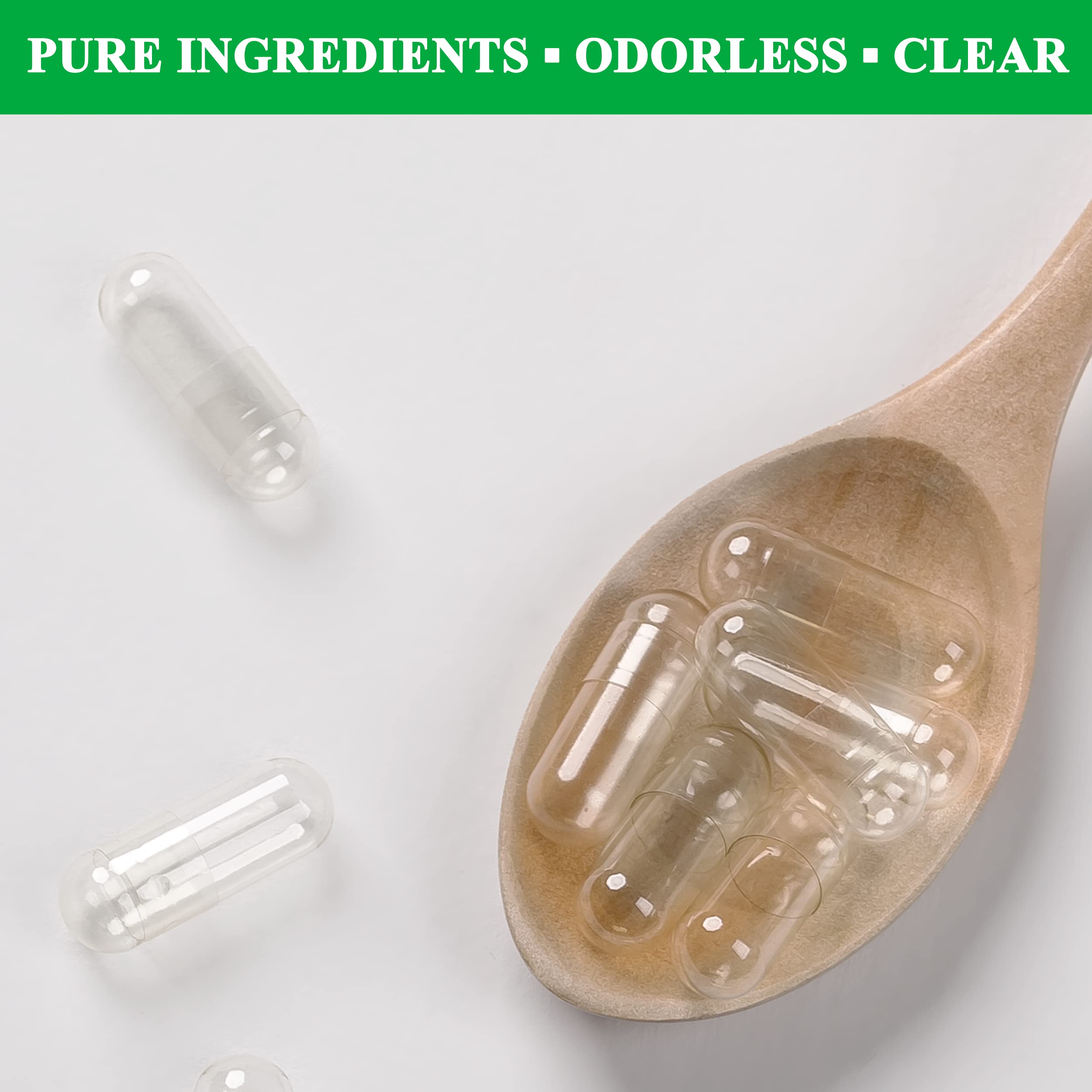 wananfu Size 1 Vegan Empty Capsules showing double lock design