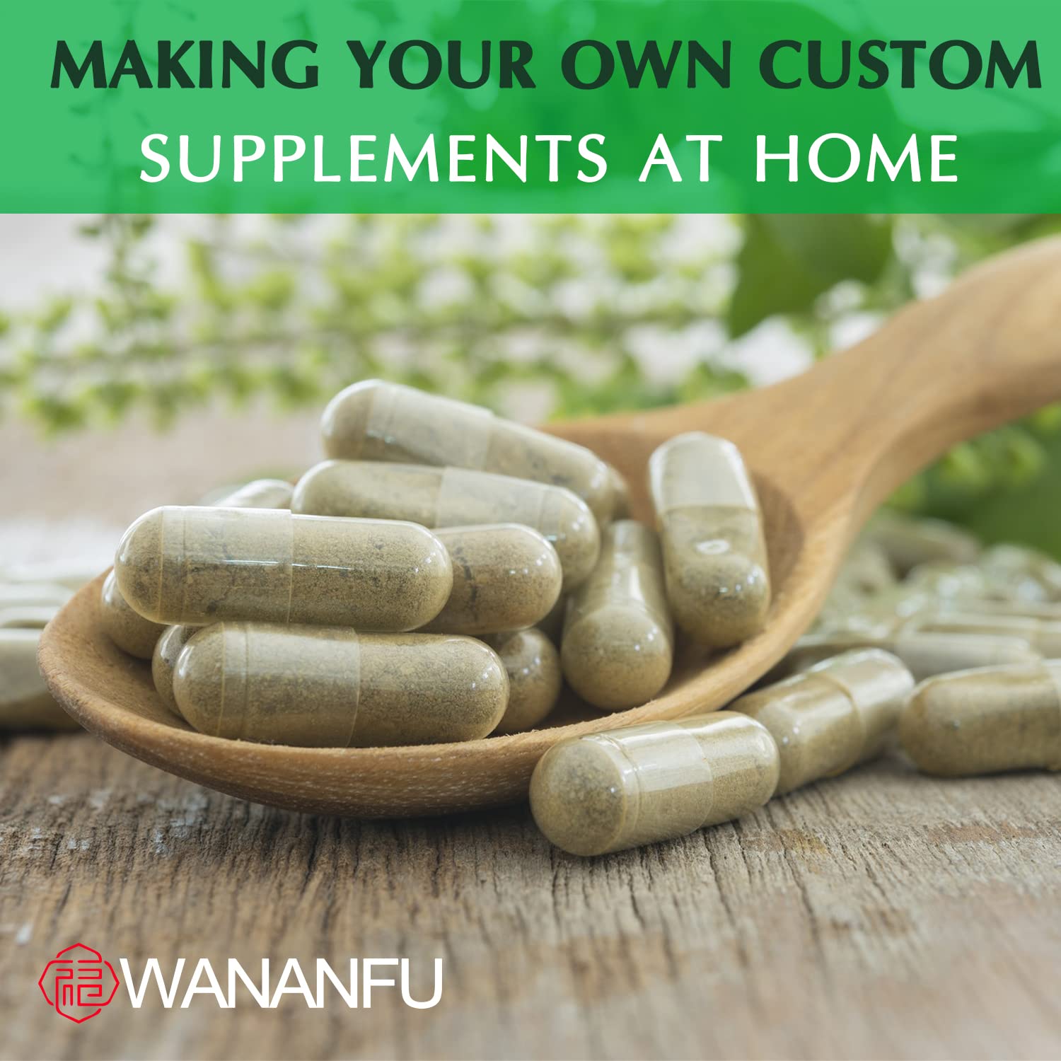 wananfu Vegan Size 00 Capsules side view