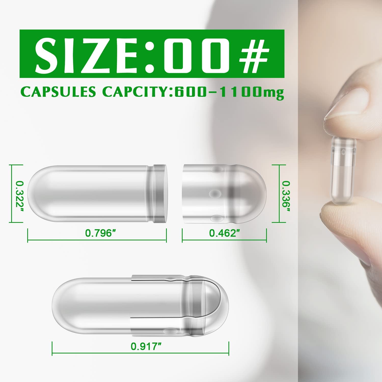 wananfu Vegan Size 00 Capsules with filling kit