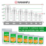 wananfu Vegan Size 00 Capsules with micro spoon