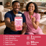 Wanish Calcium Citrate Gummies 1200mg with a hand holding gummies