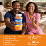 Wanish Calcium Citrate Gummies in hand for size reference