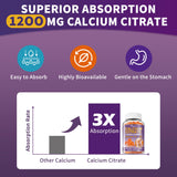 Wanish Calcium Citrate Gummies showing serving size