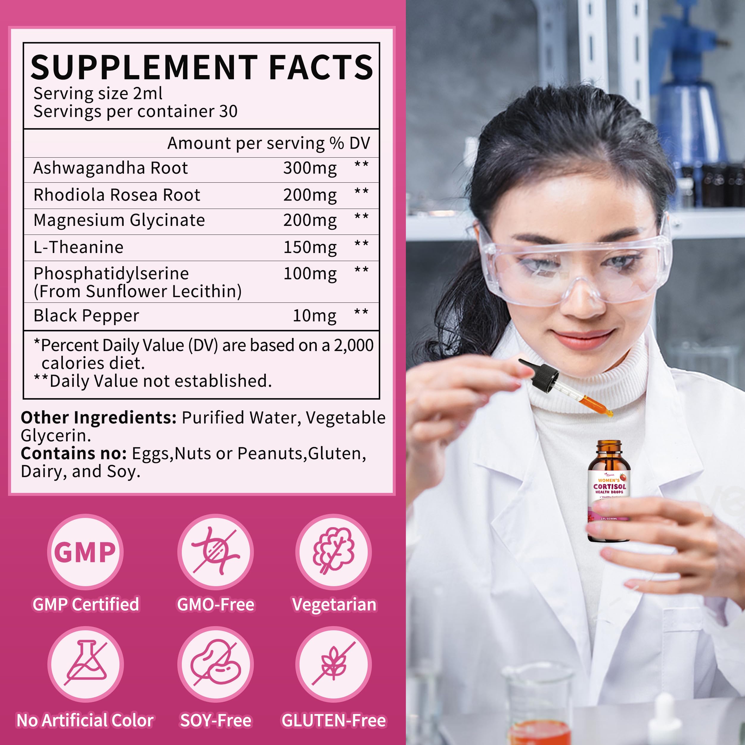 Wanish Cortisol Supplement Drops 30ml lifestyle scene