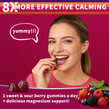 Wanish Magnesium Gummies with a background of natural ingredients