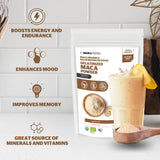 WANKA FOODS Organic Maca Powder scoop with powder