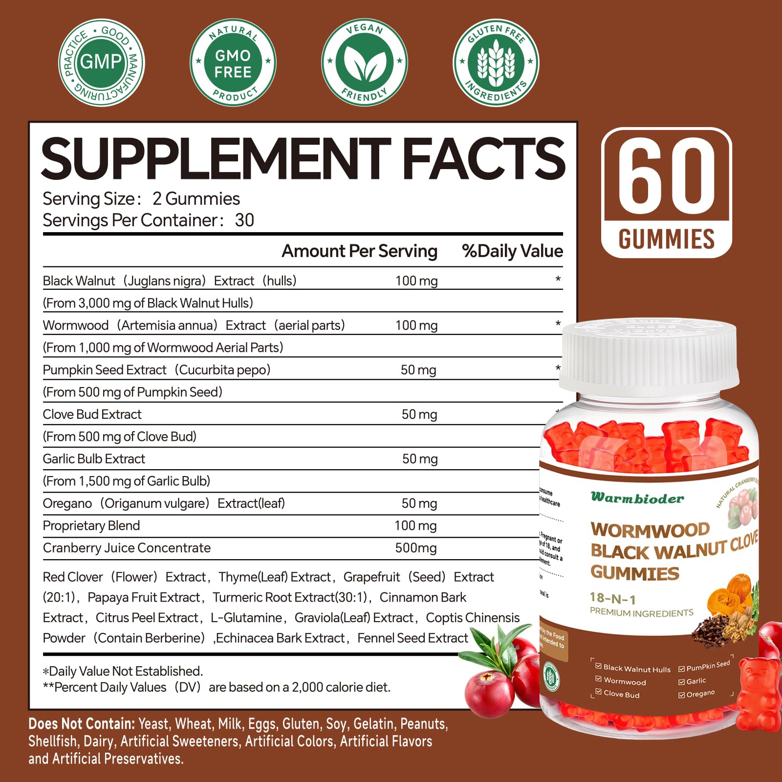 Warmbioder Gummies with fresh herbs