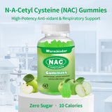 Warmbioder NAC Gummies nutritional information on packaging