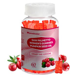 Warmbioder Saw Palmetto Gummies front view with cranberry flavour