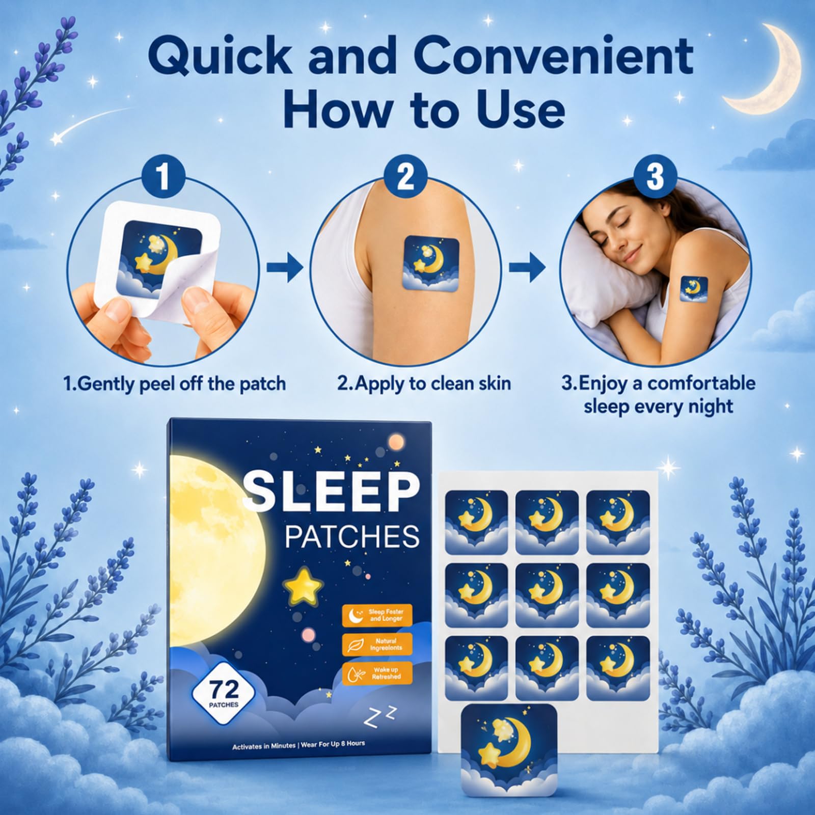 warmow Sleep Patches displayed on bedside table