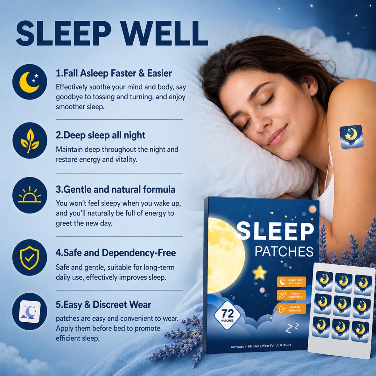 warmow Sleep Patches showing individual patch design