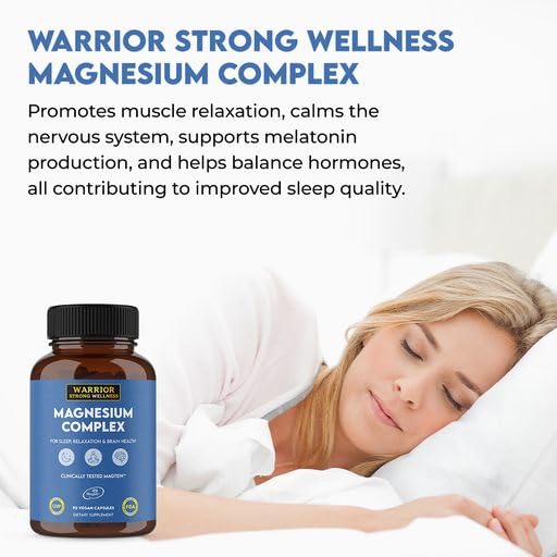 Warrior Strong Wellness Magnesium Complex bottle with measuring cup
