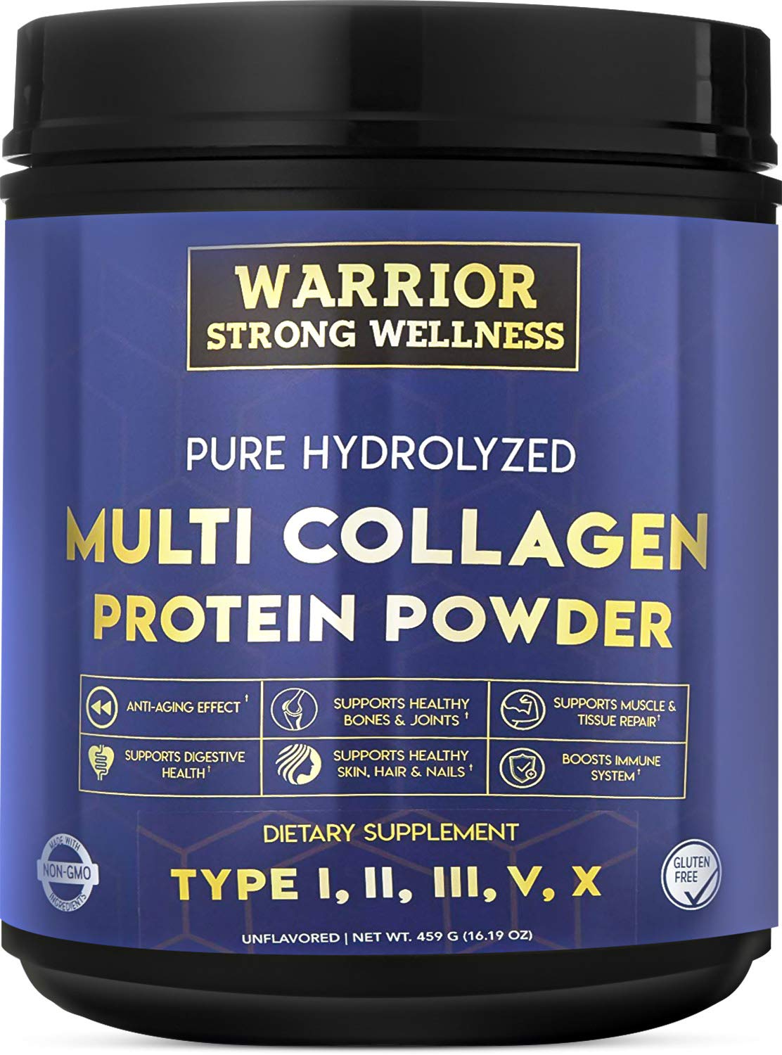Warrior Strong Wellness Multi Collagen Peptides Powder front view