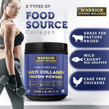 Warrior Strong Wellness Multi Collagen Peptides Powder in a coffee