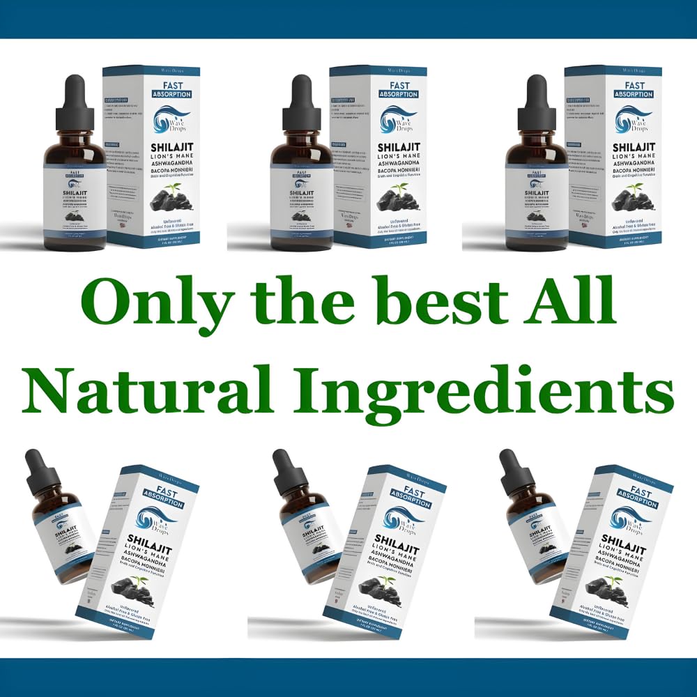 Wave Drops Herbal Mushroom Liquid Drops 1 Fl Oz with measuring dropper