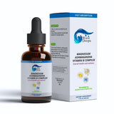 Wave Drops Magnesium Supplement Liquid close-up of label