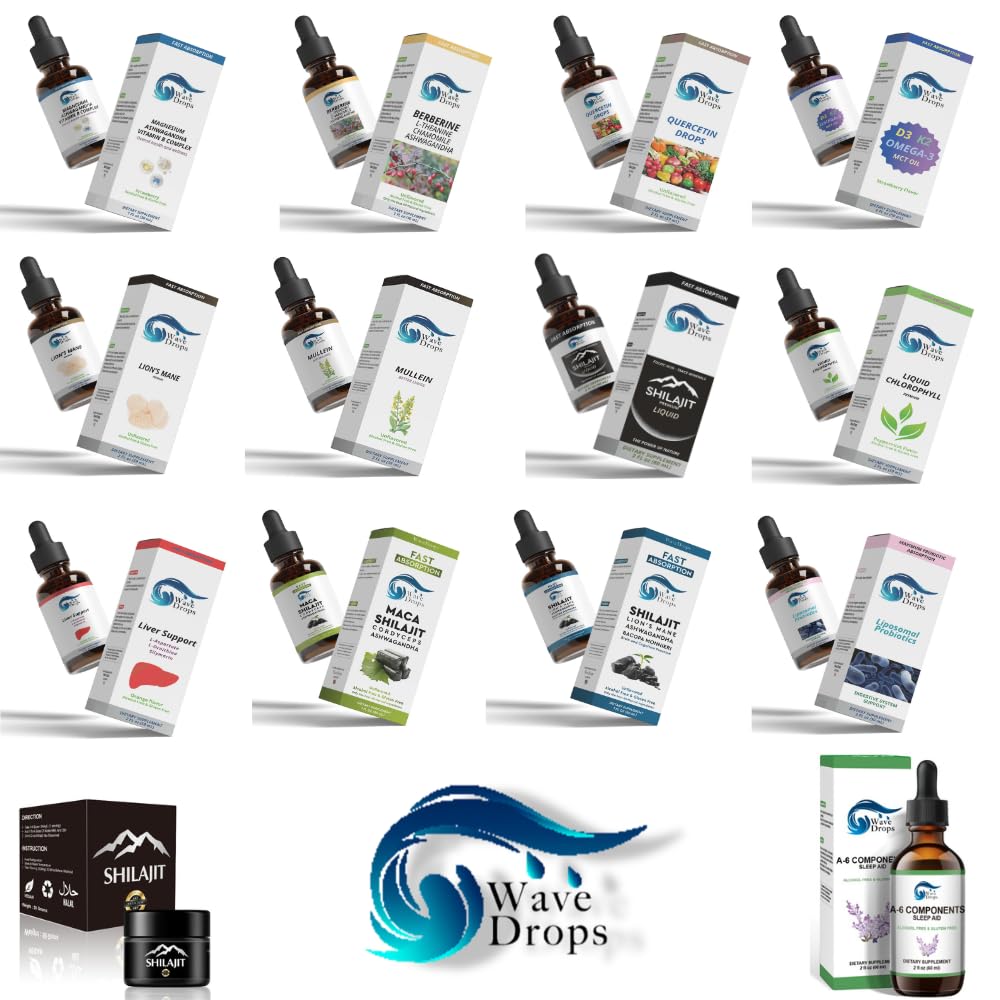 Wave Drops Magnesium Supplement Liquid on kitchen counter