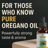 Wave Drops Oregano Oil 32g on a wooden table