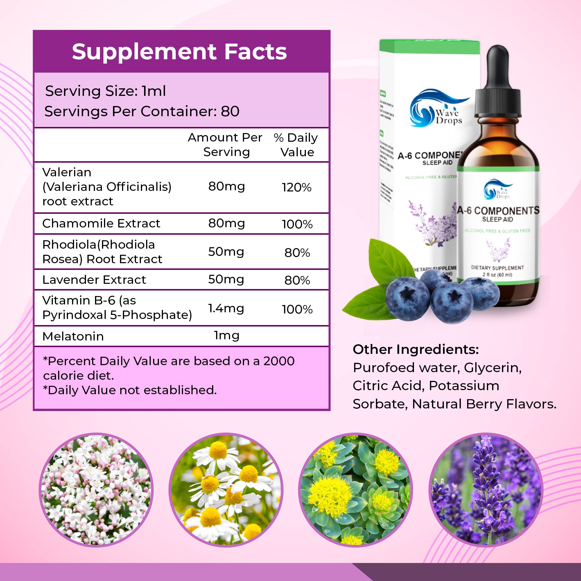 Wave Drops Sleep Supplement Liquid 150g pouring into a spoon