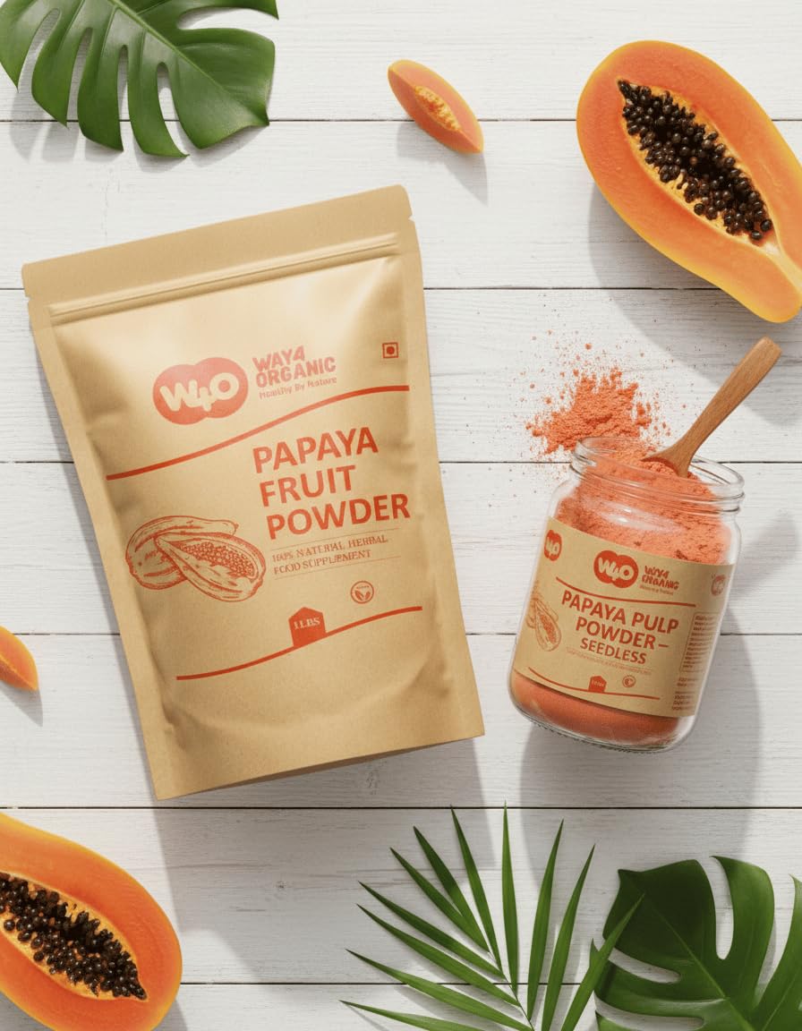 WAY 4 ORGANIC W4O Papaya Whole Fruit Powder back view