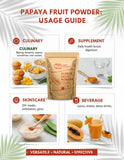 WAY 4 ORGANIC W4O Papaya Whole Fruit Powder with ingredients
